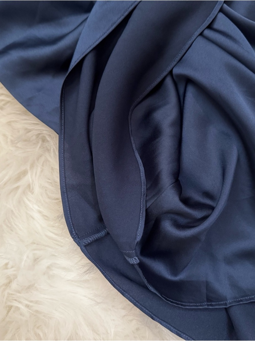 Cotton Candy LA Navy Satin Slip Dress Size M NWOT - Picture 3 of 8